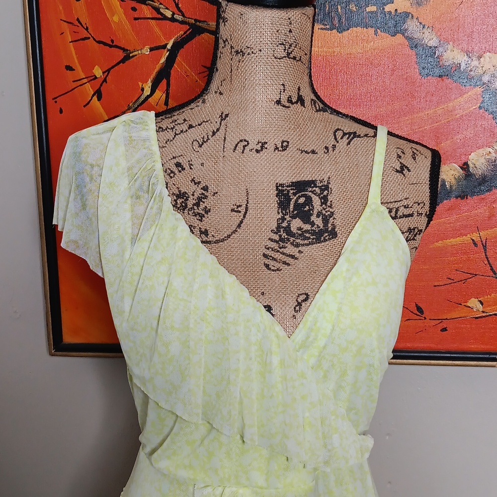 Torrid Mesh Floral Ruffle Midi Dress Size 1X - Picture 2 of 12